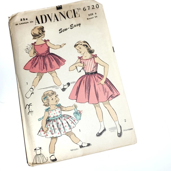 Vintage | Sewing Pattern Girls Dress 6